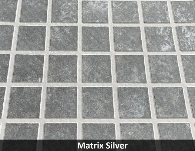 Армована мембрана StoneFlex, срібна мозаїка MATRIX SILVER, 1,65 з лаковим покриттям — фото 1