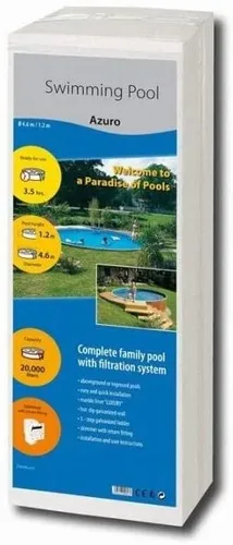 Басейн каркасний 3.6х0.9м з фільтром 2000, AZURO BASIC — фото 4