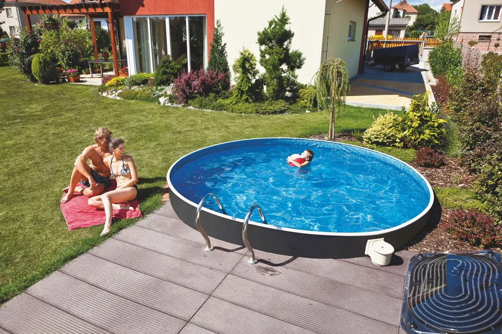 Frame pool 4.6x1.2 m without filter, AZURO 402 DL RATTAN, with openings — photo 4