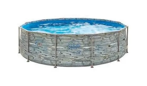 Frame pool 4.88x1.22 m without filter, AZURO SWING Stone design — photo 3