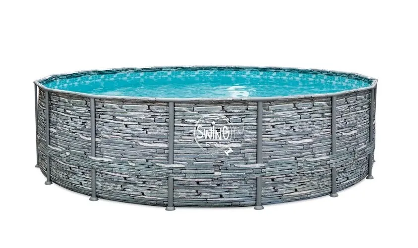 Frame pool 4.88x1.22 m without filter, AZURO SWING Stone design — photo 4