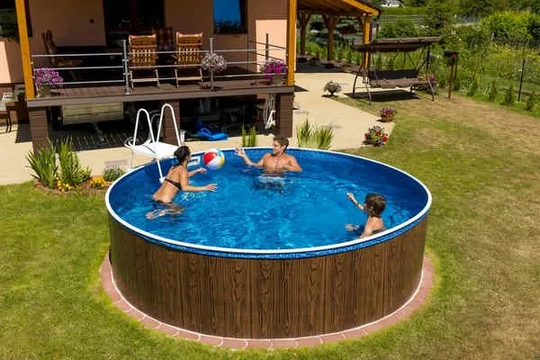 Басейн каркасний 5.5х1.2м, без фільтру та лайнеру, AZURO VAR 403 DL WOOD, з отворами — фото 4