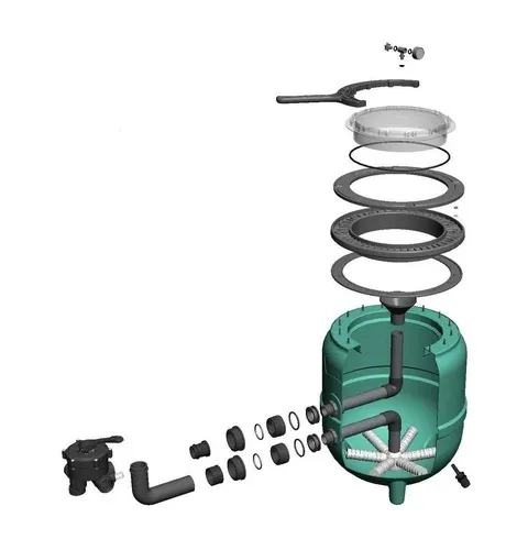 Filter 615 mm with side-mount valve for 125 kg of sand, 15 m³/h, “FILTRONE LLT” — photo 3