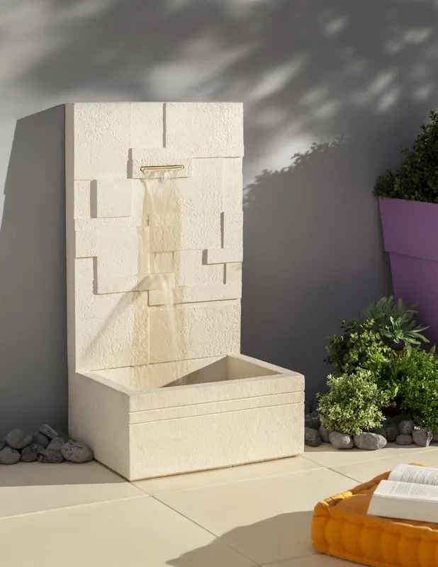 Garden fountain ECLAT, slot type, tone Pierre