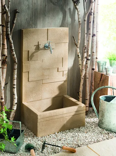 ECLAT garden fountain with tap, Pierre shade