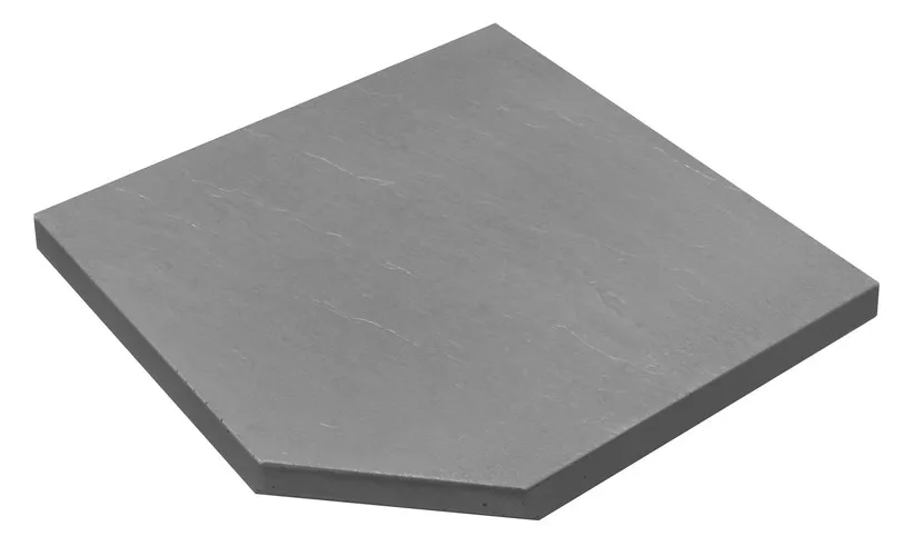 Камінь 33, кут внутрішній 45х45х3 гострий, NOVASCHISTE, тон Gris