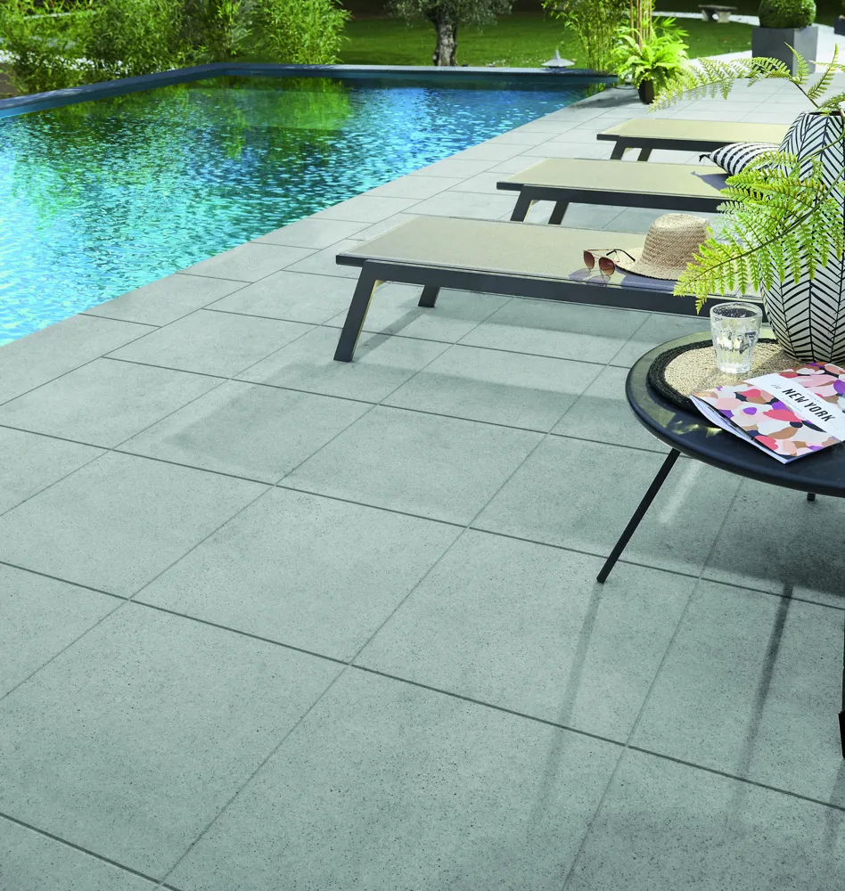 Terrace stone 50x50x2.5 cm, Rustique bullee range, tone Gris, m2 — photo 3