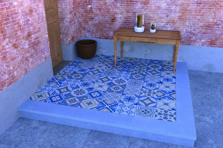 Камень террасный 60х60х3 см, гамма MOSAIC (Мозаика), тон Arabica, единица измерения м2 — фото 5