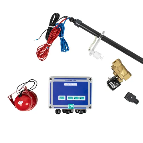 Water level control in the overflow tank, equivalent to a 9-sensor system