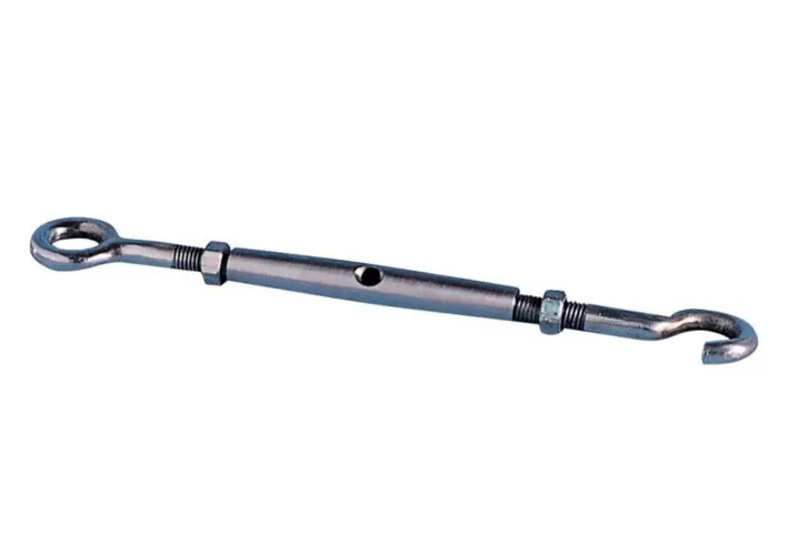 Hook with tensioner for lane line