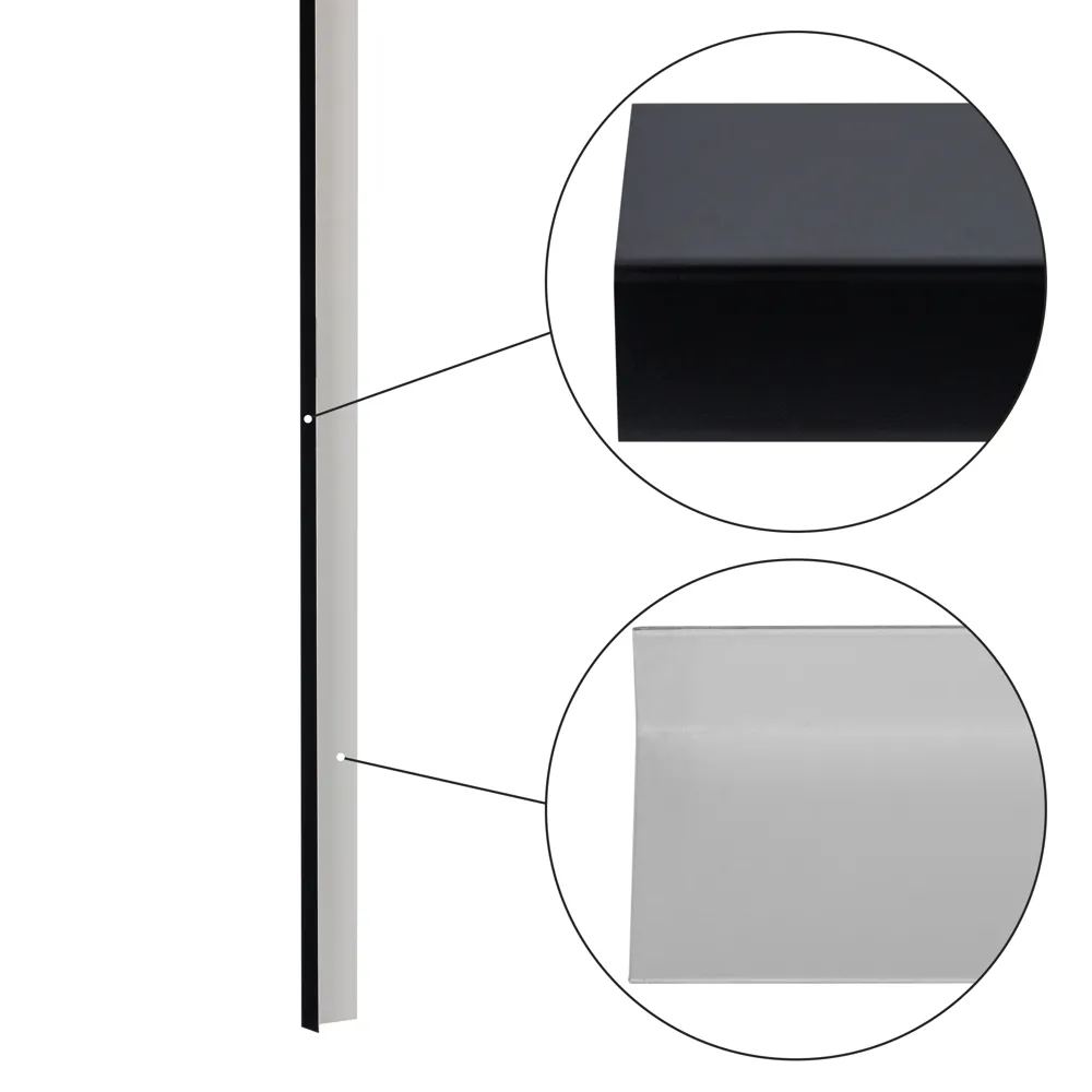 Mounting angle 5x3 cm inner, per linear m, metal/PVC — photo 1