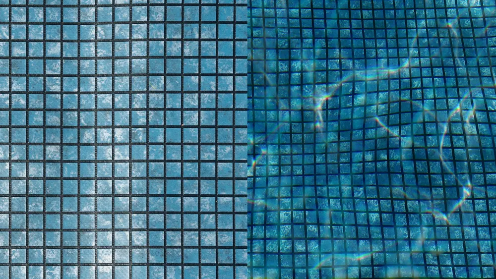 Мембрана MATRIX DARK SILVER BLUE чорна мозаїка, 1.65м армована з лаковим покриттям — фото 1