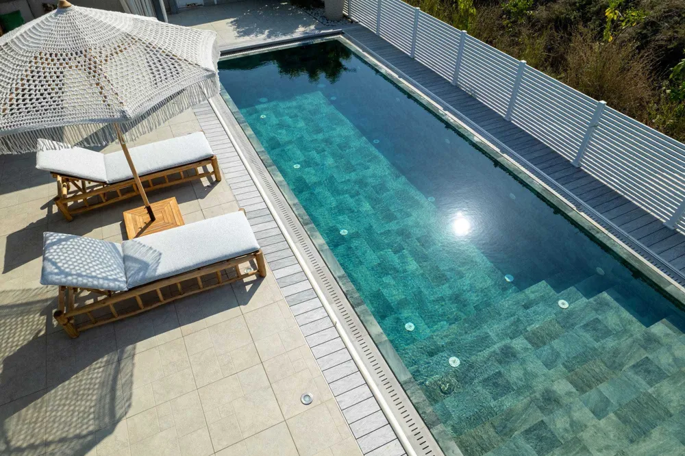 Мембрана StoneTile Emerald плитка 40х20 см, 1.65 м армированная с лаковым покрытием — фото 4