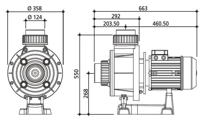 Pump FLOODER JET 88 m³/h 380V, 8A, 4.07kW, without pre-filter, 2850 rpm — photo 5