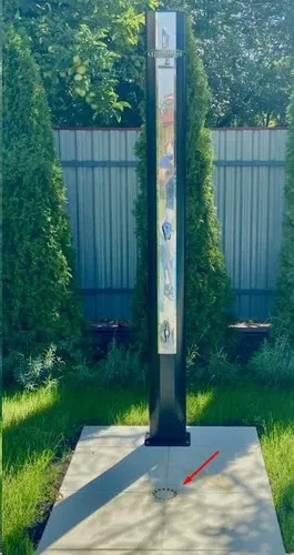 Піддон для душа "4 секції" 50х50х3-1.7см, Rustique bulle, тон Pierre — фото 6