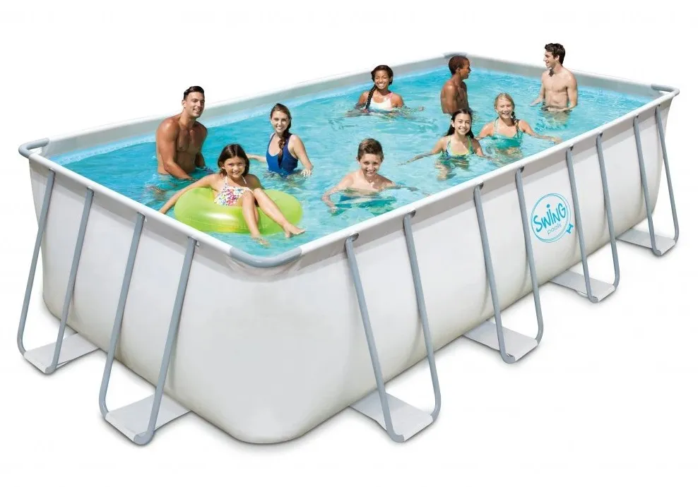 Rectangular metal frame pool 2.74x5.49x1.32 m without filter, AZURO SWING — photo 2