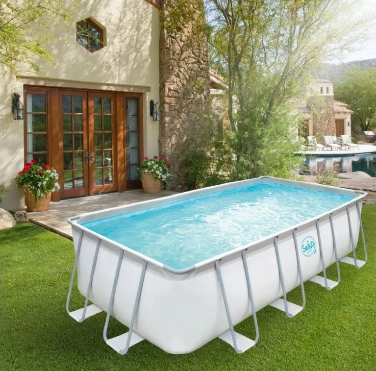 Rectangular metal frame pool 2.74x5.49x1.32 m without filter, AZURO SWING — photo 3