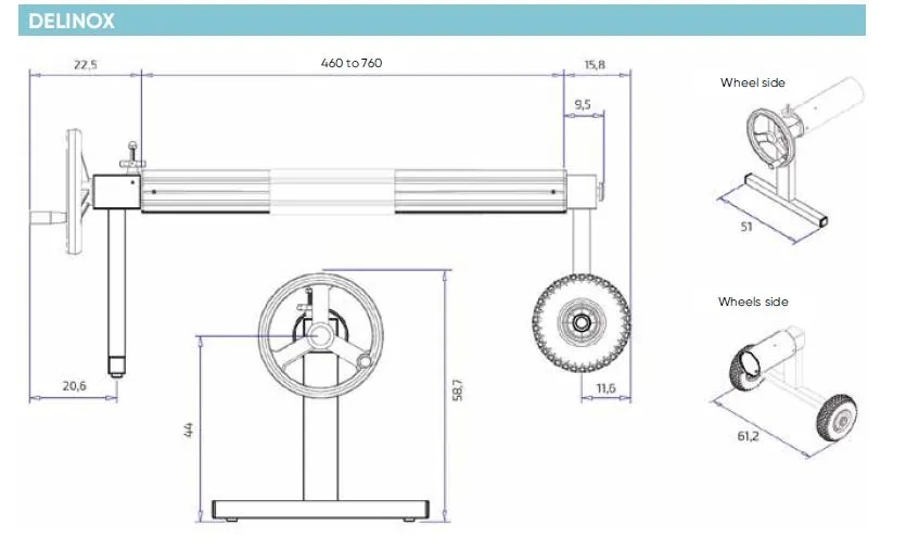 Delinox reel max 4-7x15 m (France), telescopic, for heat-retaining — photo 2