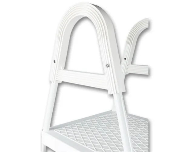 Galvanized lacquered 4-step ladder with platform for pools up to 1.4 m high, Mountfield — photo 3