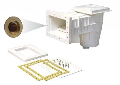 LUX narrow extended skimmer (+10 cm) with brass inserts, for liner pools — photo 1