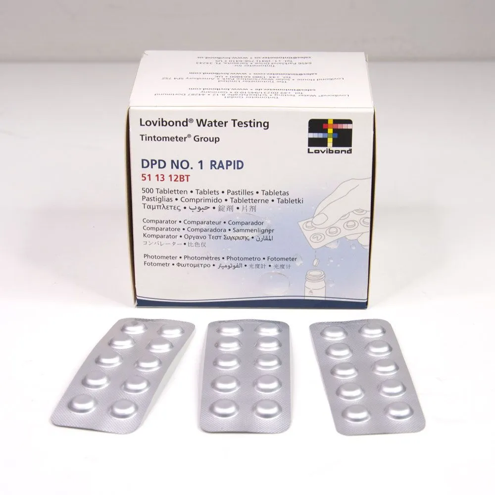 Tablets for manual DPD1. Price per blister of 10 tablets (500 tablets per box), Lovibond (Germany) — photo 3