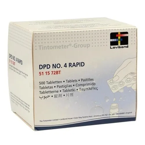 Tablets for manual DPD4. Price per blister of 10 tablets (500 tablets per box) Lovibond (Germany) — photo 1