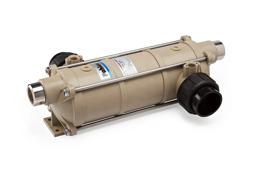 HT titanium 40 kW spiral heat exchanger made of thermoplastic — photo 2