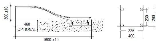 Pool diving board 1.6 m, polyester and fiberglass — photo 4