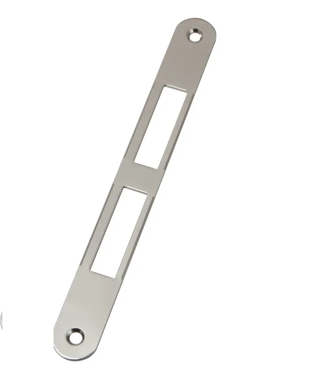 AGB strike plate for rebated doors B0100003, satin chrome