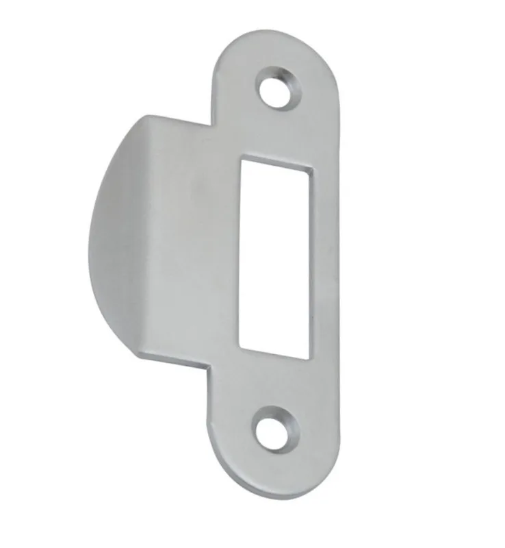 AGB strike plate for flat-edge doors B0100013, satin chrome