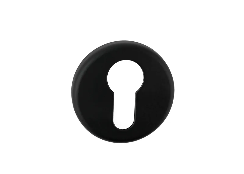 Almar PZ cylinder escutcheon, round, matt black