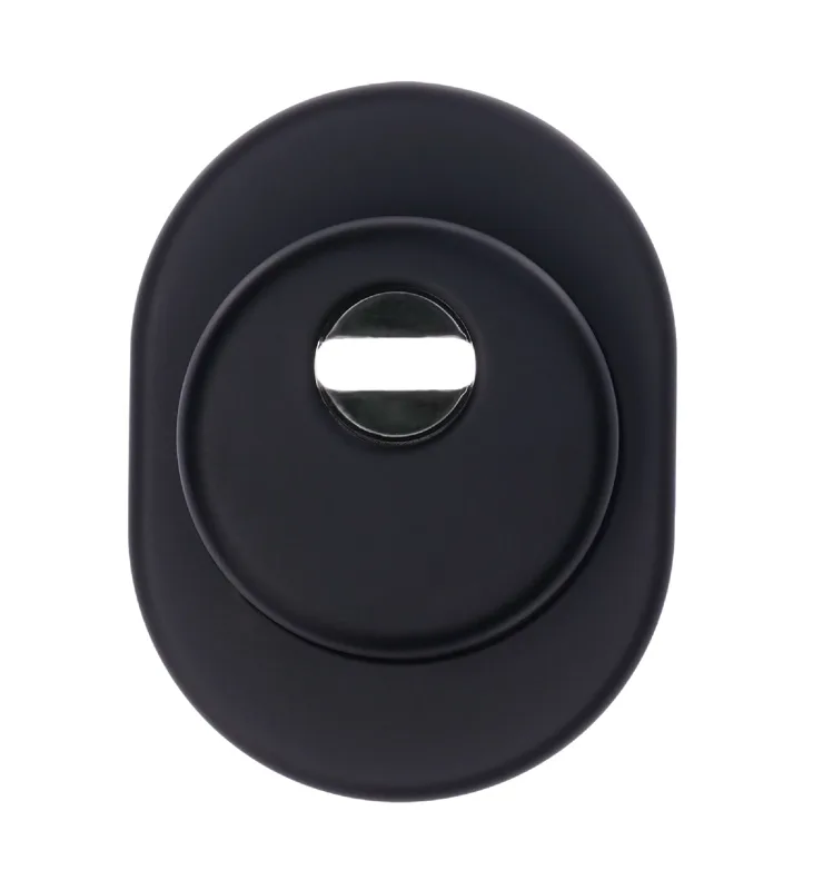 Cipierre armoured escutcheon (protector), conical Н25, oval, matt black
