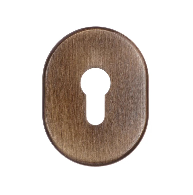 Cipierre oval decorative cover for PZ cylinder, bronze