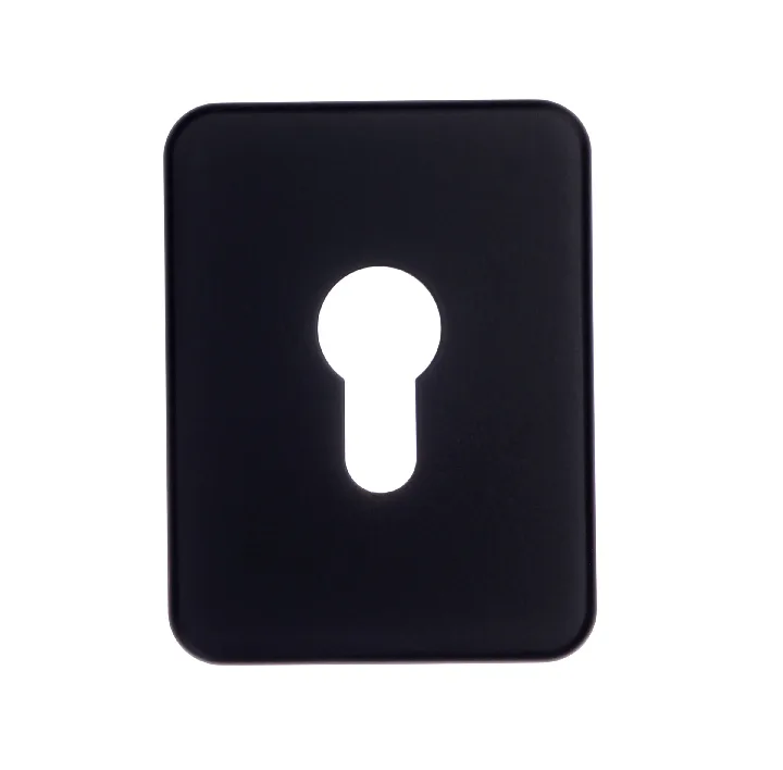Cipierre rectangular decorative cover for PZ cylinder, matt black