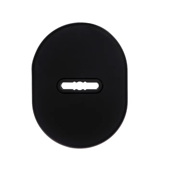 Cipierre oval decorative cover for lever key, matt black