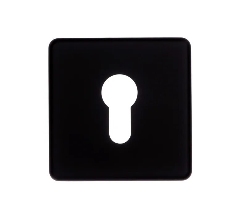 Cipierre square decorative cover for PZ cylinder, matt black