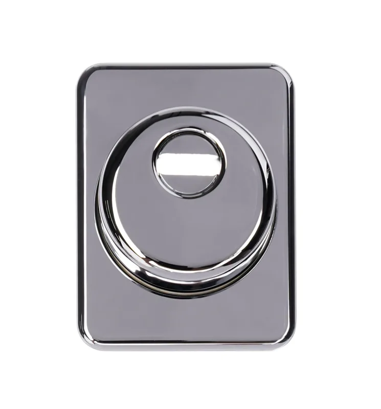 Cipierre armoured escutcheon (protector), conical Н25, rectangular, polished chrome