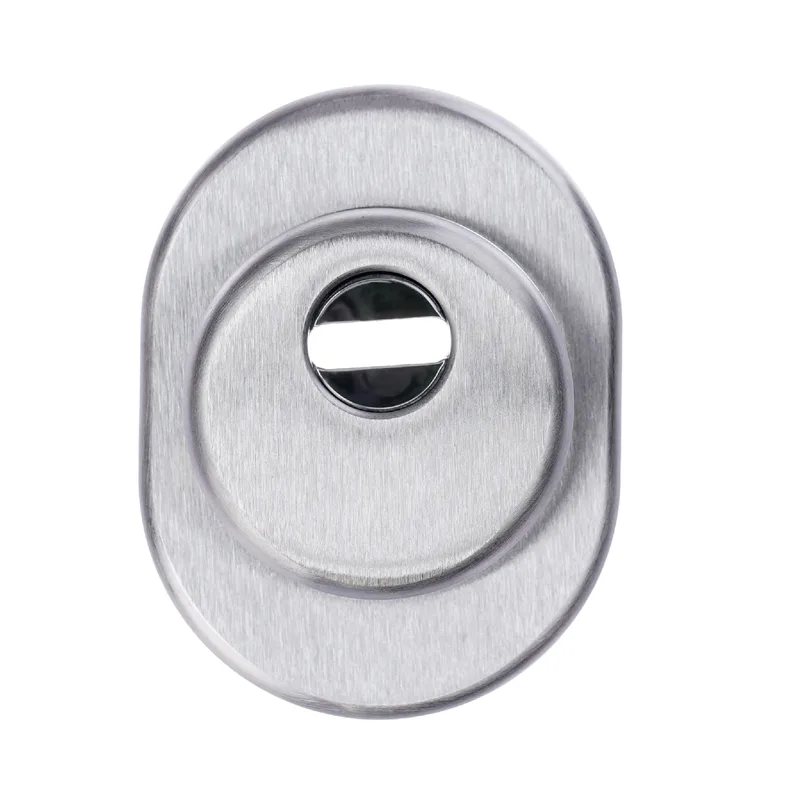 Cipierre armoured escutcheon (protector), conical, Н25, satin chrome, oval