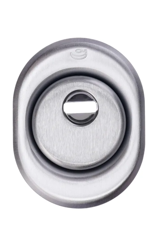 Cipierre armoured escutcheon (protector), “Surprise” 326SV, oval, satin chrome