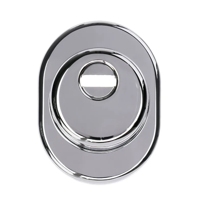 Cipierre oval armoured escutcheon (protector) Н27, polished chrome
