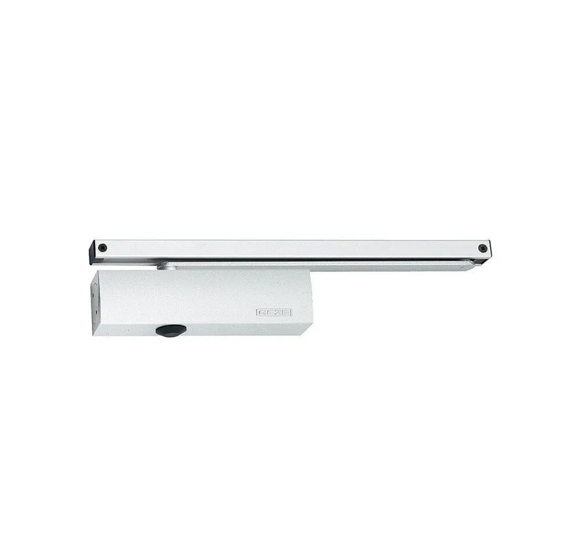 GEZE TS 3000 VBC hold-open door closer with slide arm, white