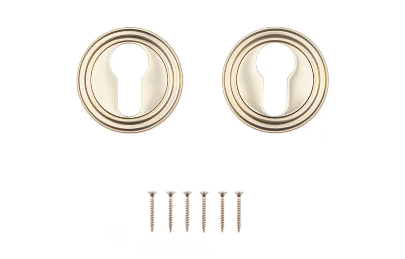 Linea Cali 011 PZ cylinder escutcheon, French gold