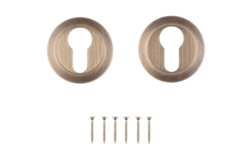 Linea Cali 102 PZ cylinder escutcheon, patina