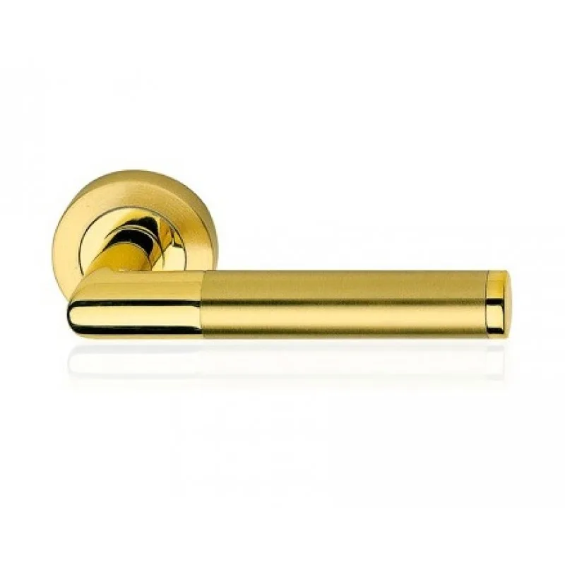 Linea Cali Karina handle on round rose 102, brass/satin brass